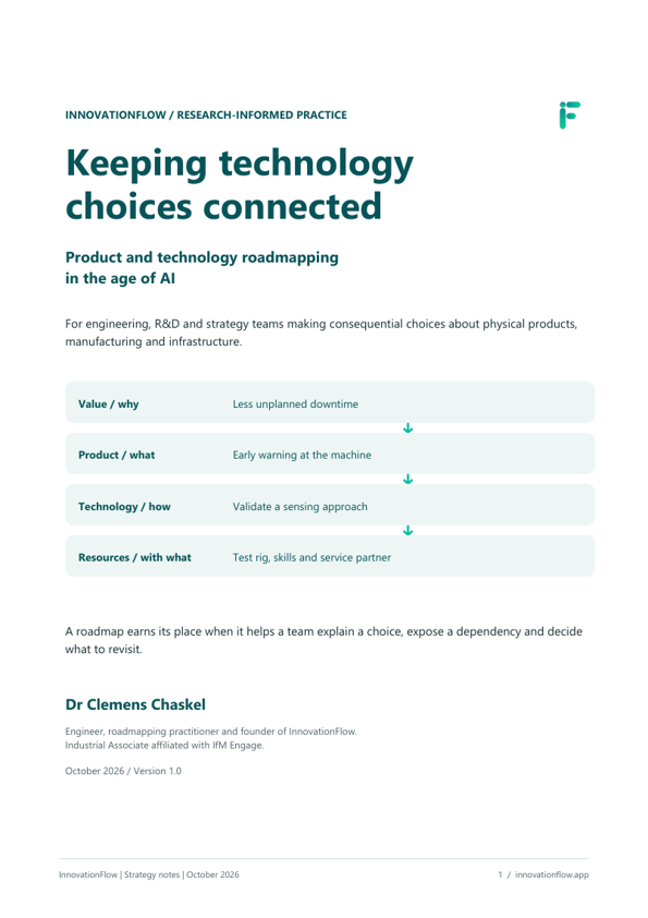Cover of Keeping technology choices connected