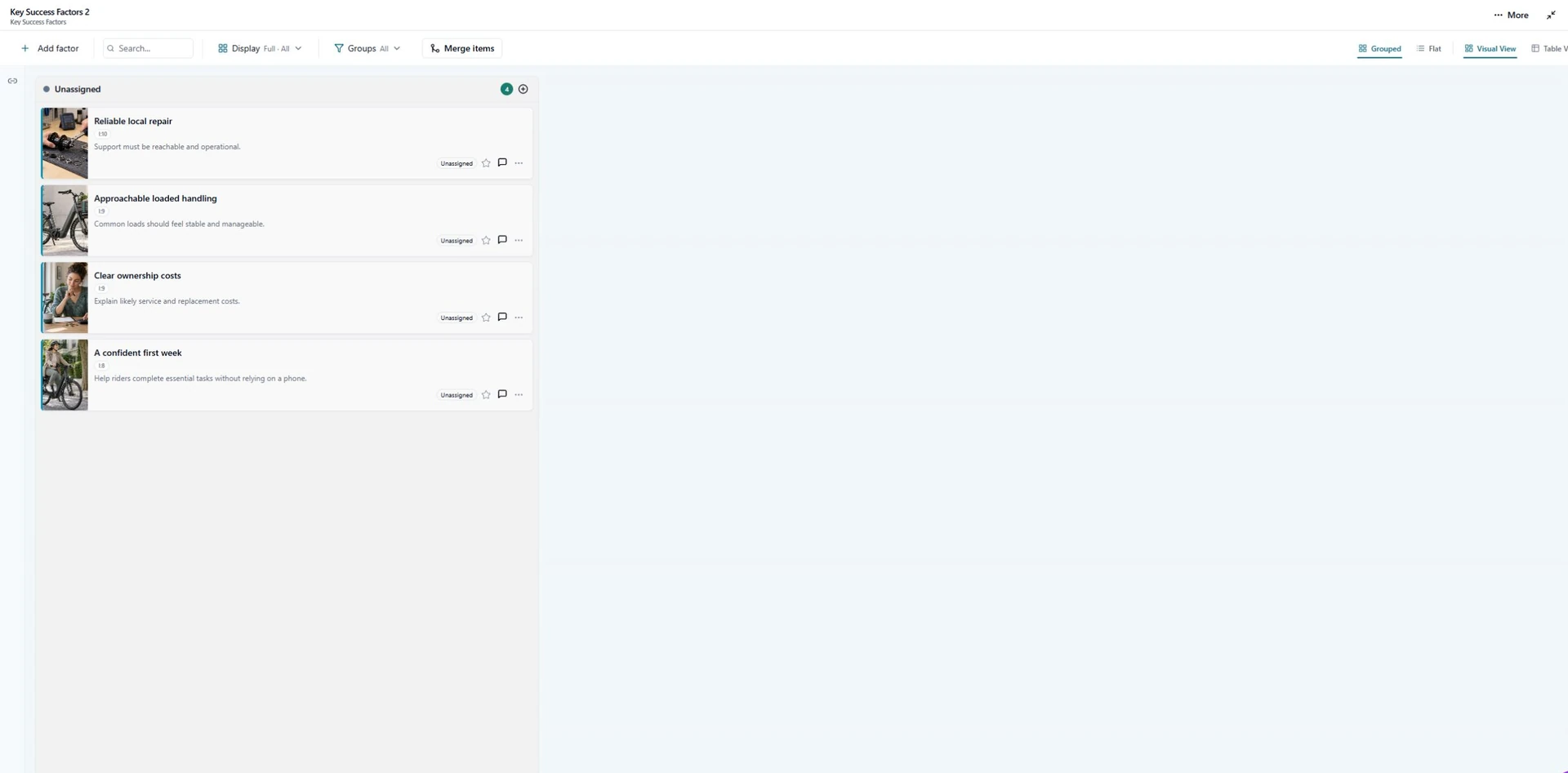 Key Success Factors screenshot