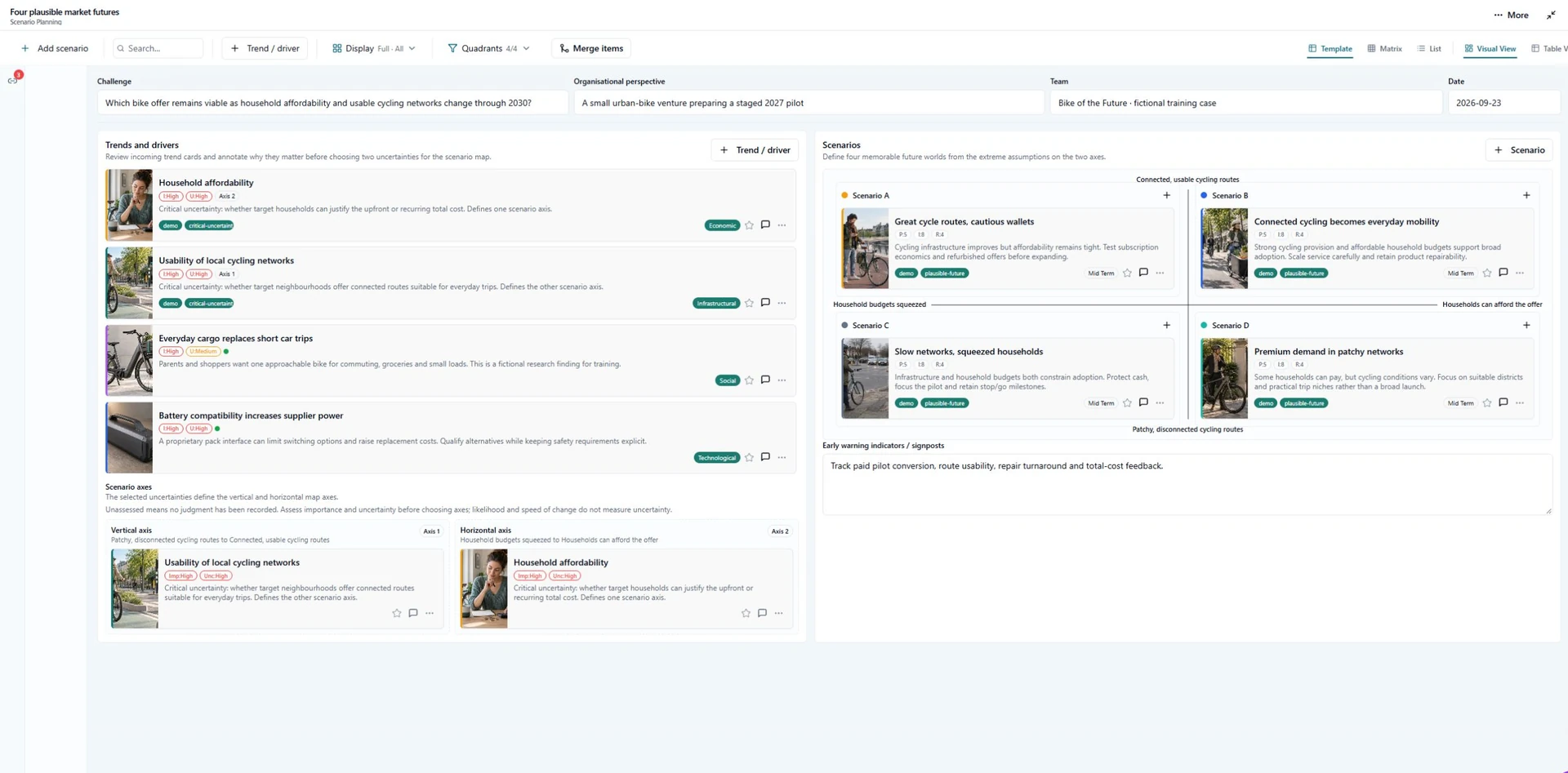 Scenario Planning screenshot