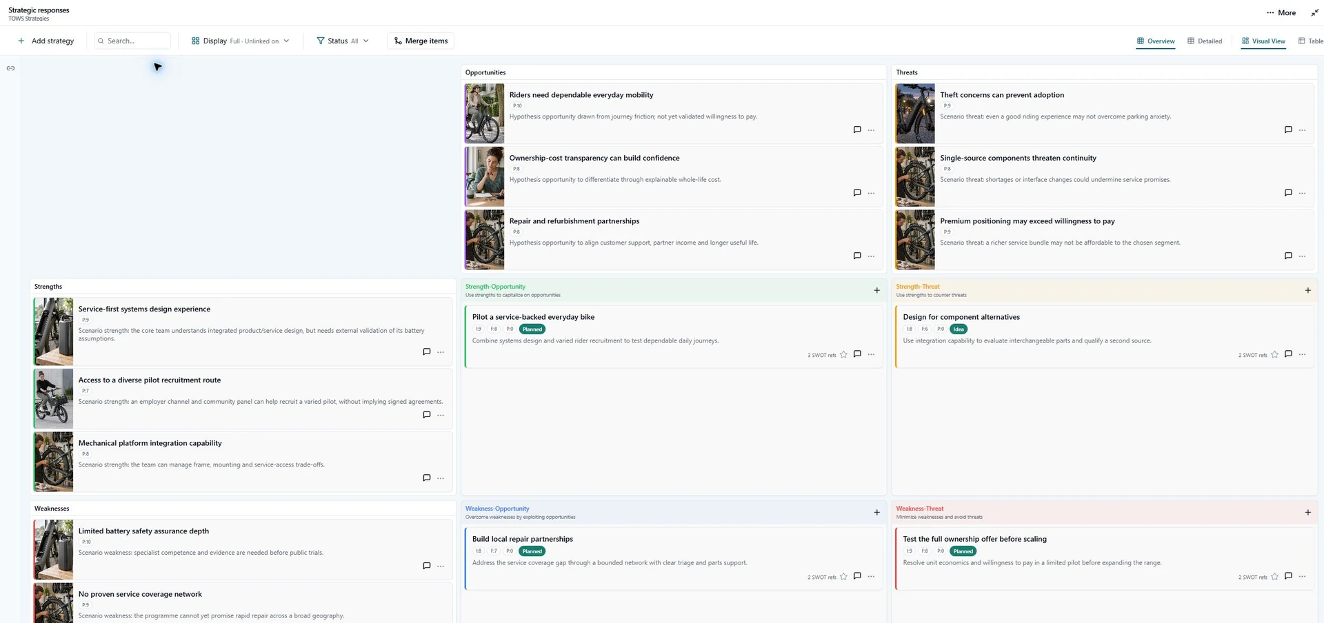 TOWS Strategies screenshot
