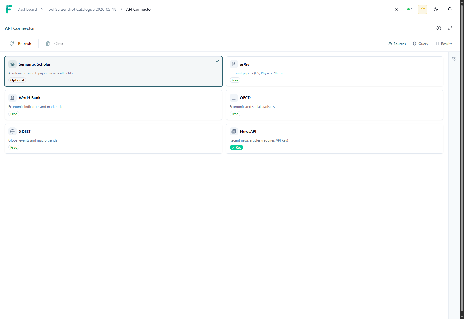 API Connector screenshot