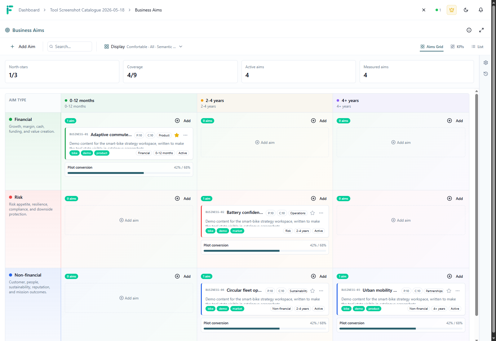 Business Aims screenshot