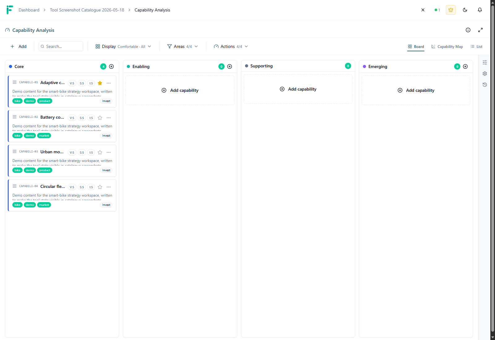 Capability Analysis screenshot