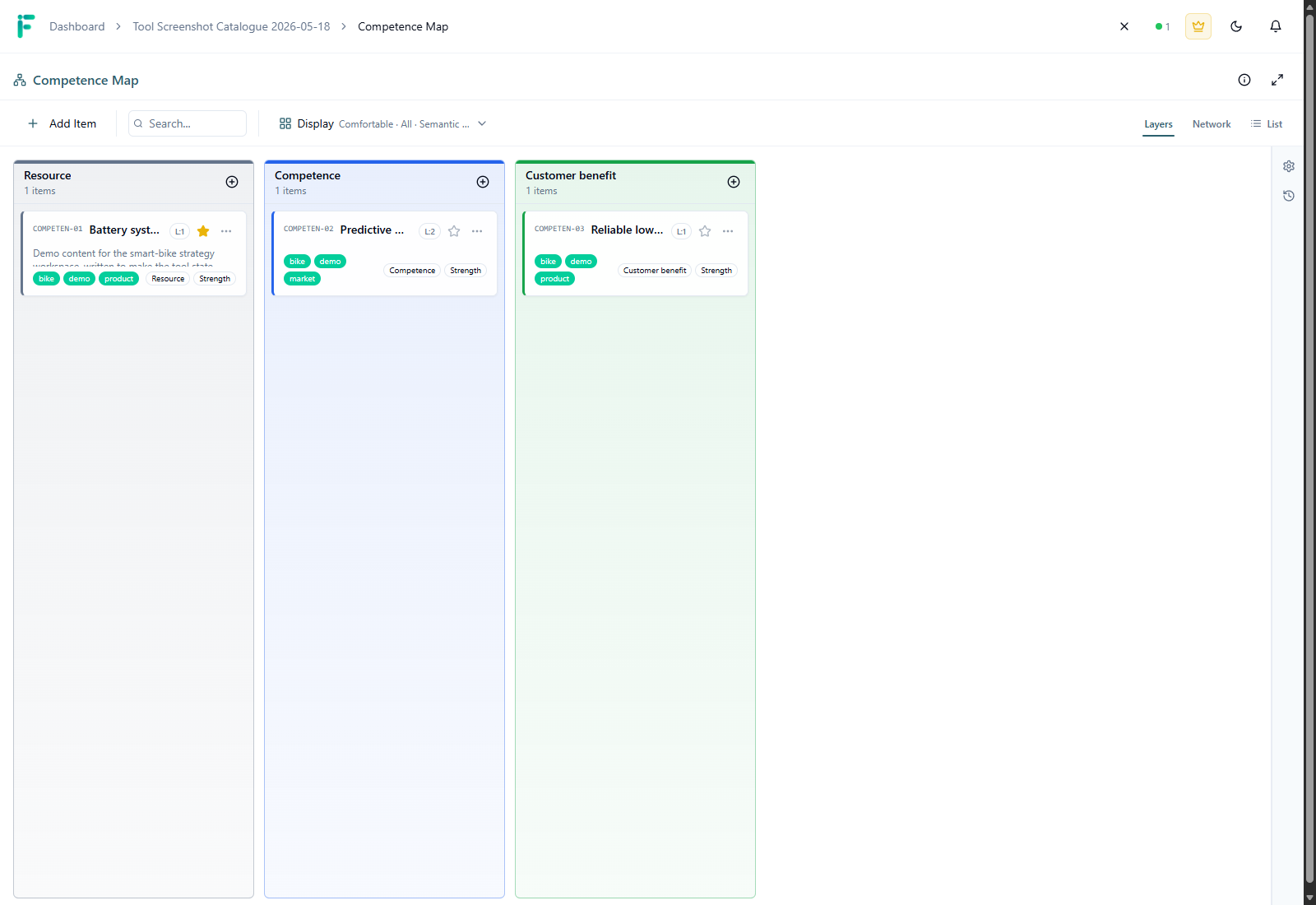 Competence Map screenshot