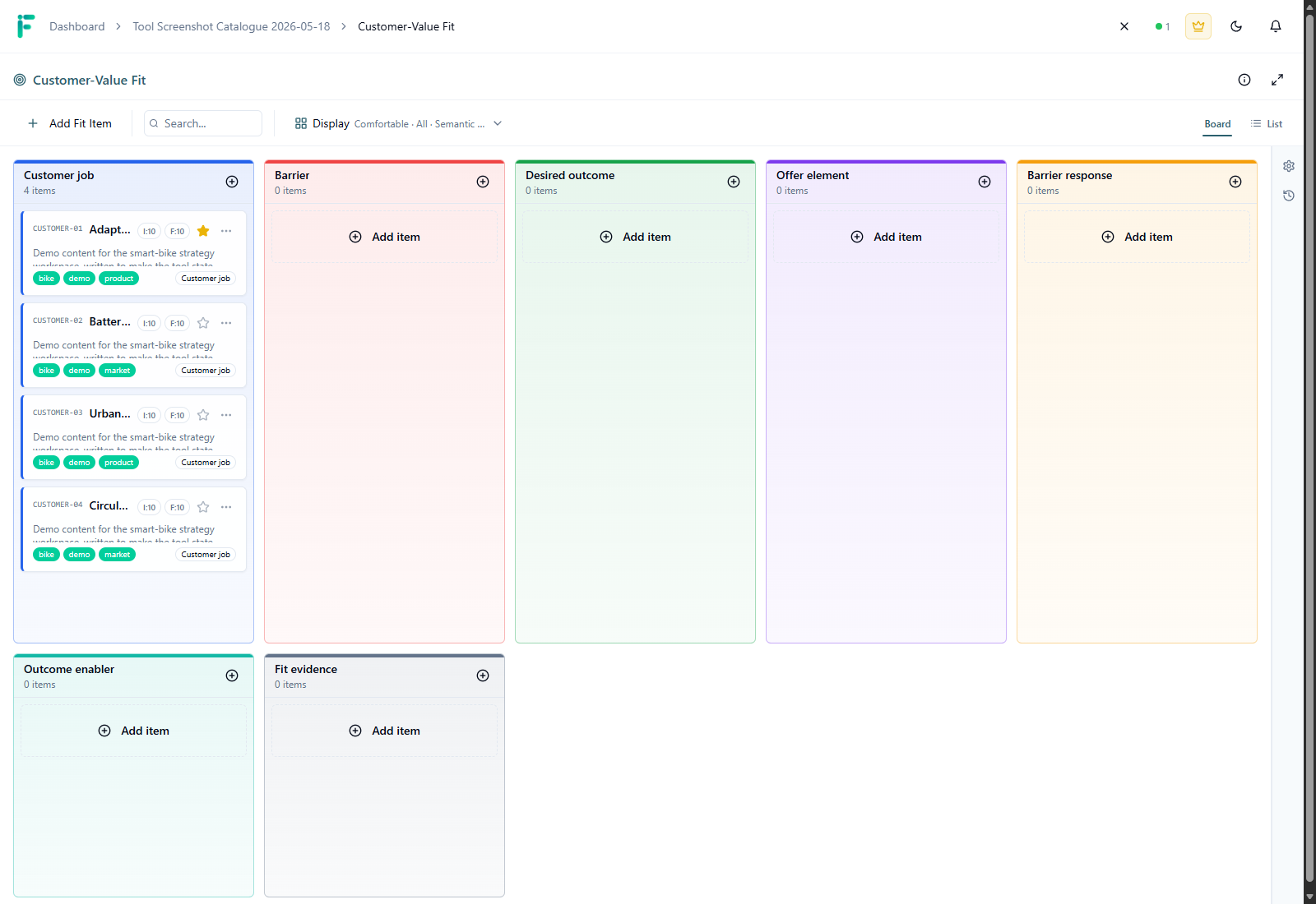 Customer-Value Fit screenshot