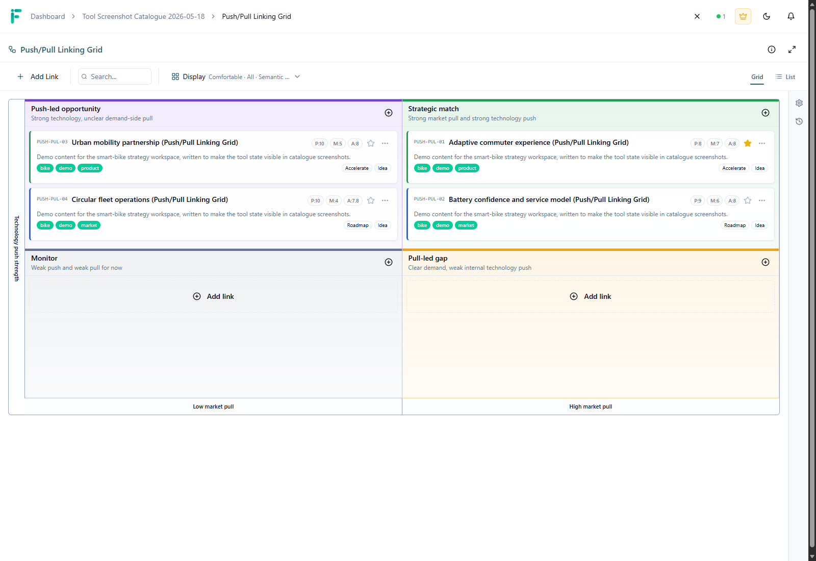 Push/Pull Linking Grid screenshot