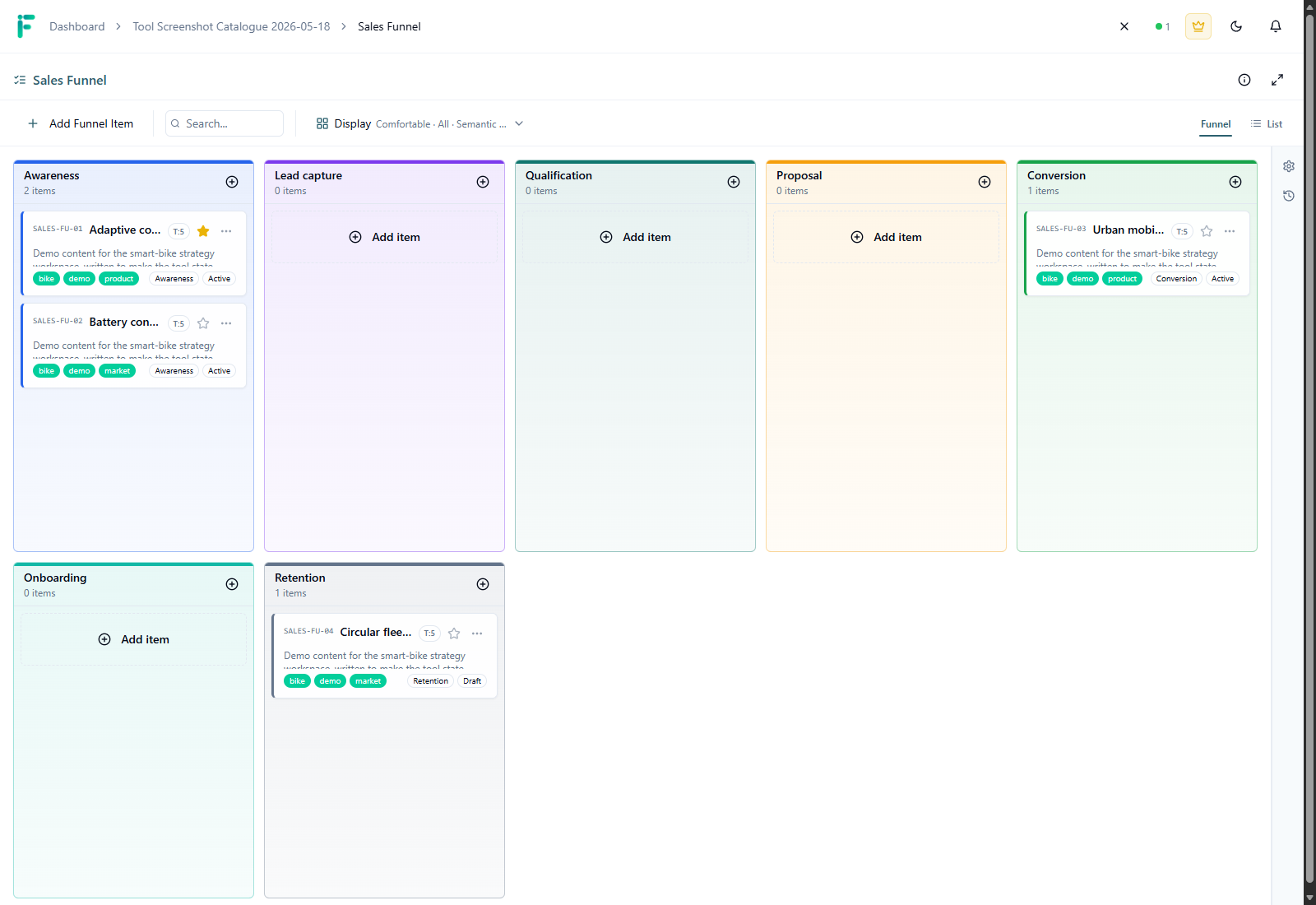 Sales Funnel screenshot