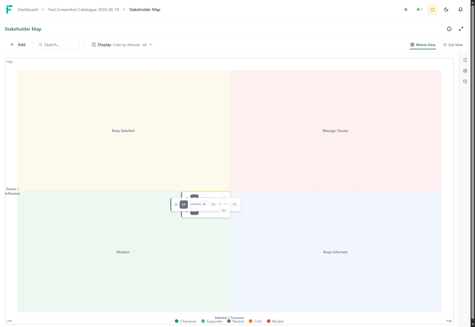 Stakeholder Map screenshot